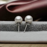 6mm 925 Sterling Silver Pearl Stud Earrings Earrings - Tophatter Daily Deals