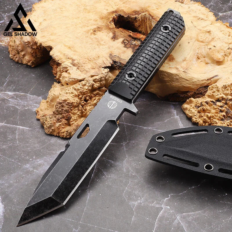 6mm Thick G10 STRIDER Tactical Outdoor Stright Knife-GS120 Black KNIVES - Tophatter Daily Deals