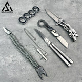 6pcs Silver Pocket defense Knife Tools Pack - Tophatter Daily Deals