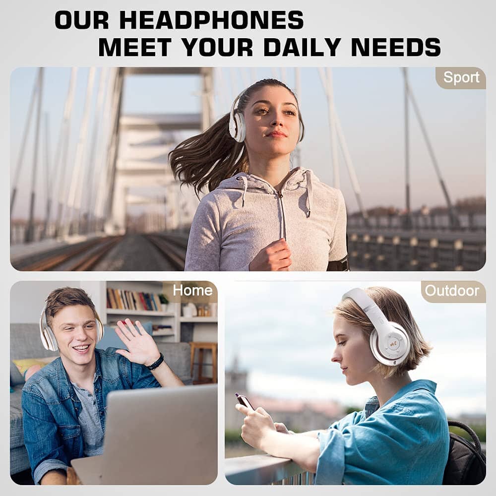 Wireless Bluetooth Headset Over-Ear Headphones - Tophatter Daily Deals