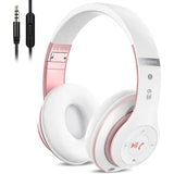 Wireless Bluetooth Headset White Rose Gold Wireless Headset - Tophatter Daily Deals