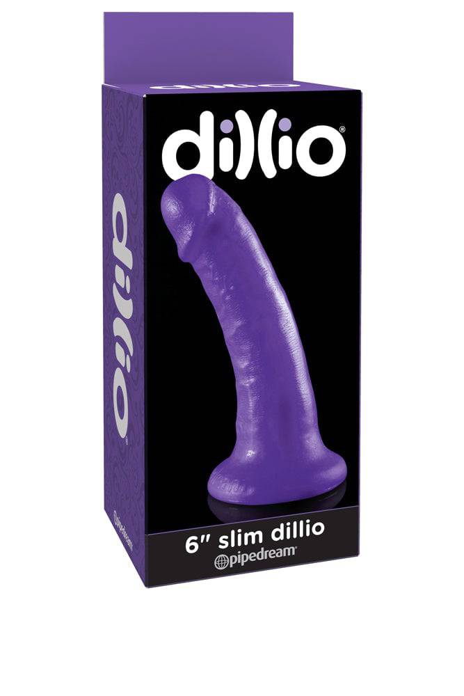 Pipedream - Dillio - Slim Realistic Dildo - 6 inch - Purple Sex Toy - Tophatter Daily Deals