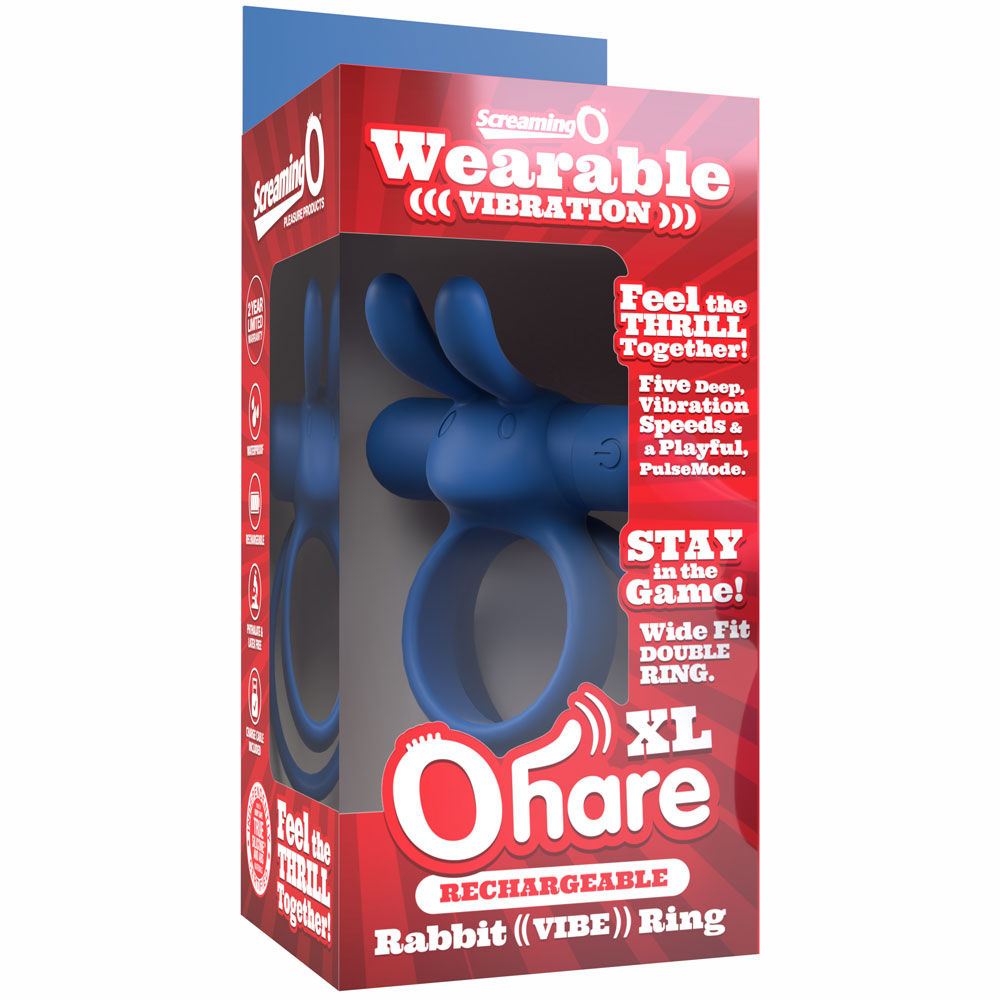 Ohare XL (Black | Blue | Green) – Rechargeable Large Rabbit Vibrator > Cock Ring > Vibrating - Tophatter Daily Deals