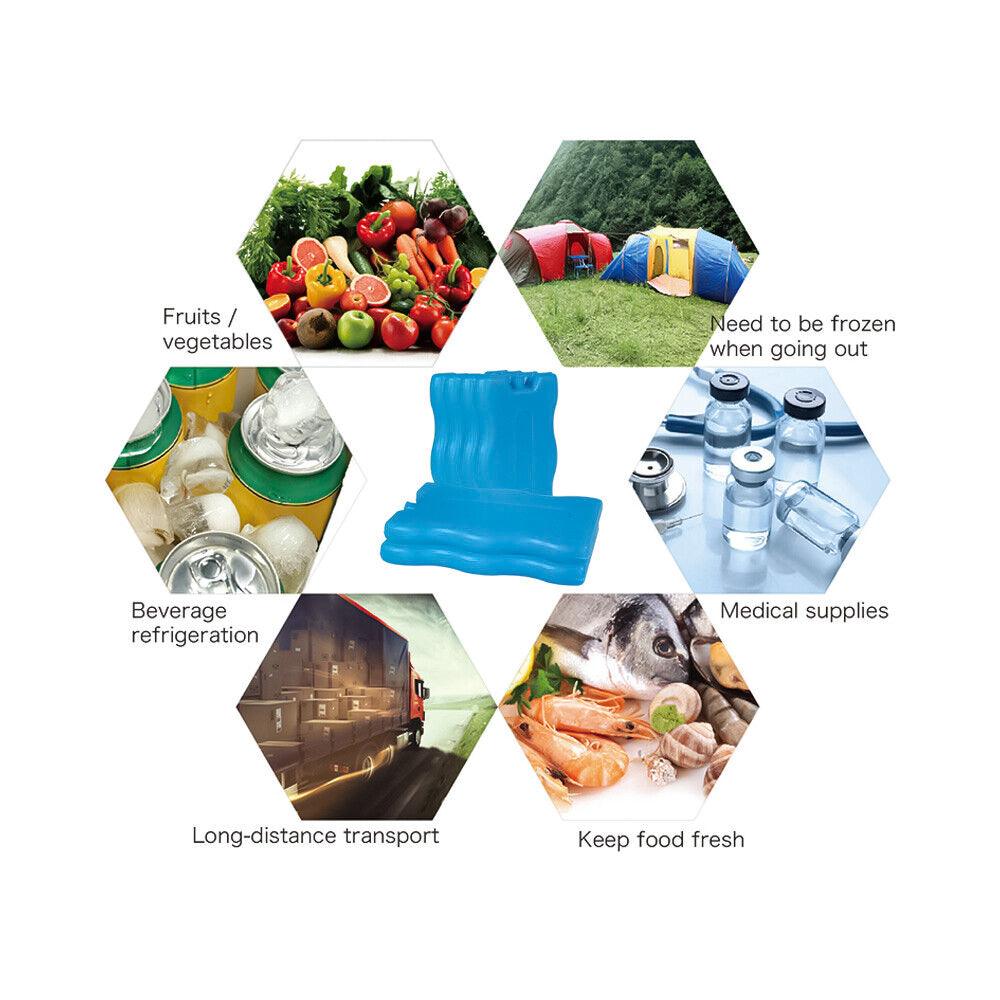 Ice Blocks for Coolers - 6 x Freezer Blocks For Cool Cooler Bag Ice Packs For Lunch Box Picnic Reusable Sports & Outdoor - Tophatter Daily Deals