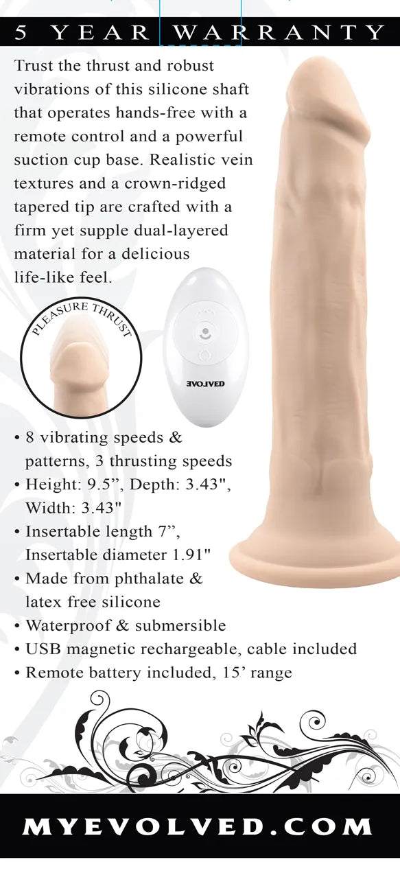 In Thrust We Trust Light – Remote-Controlled Silicone Shaft Vibrator > Dildos > Thrusting Dildos - Tophatter Daily Deals
