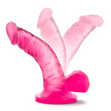 Naturally Yours 4 Inch Mini Cock Suction Base Dildo Pink > Dildos > Slim Dildos - Tophatter Daily Deals