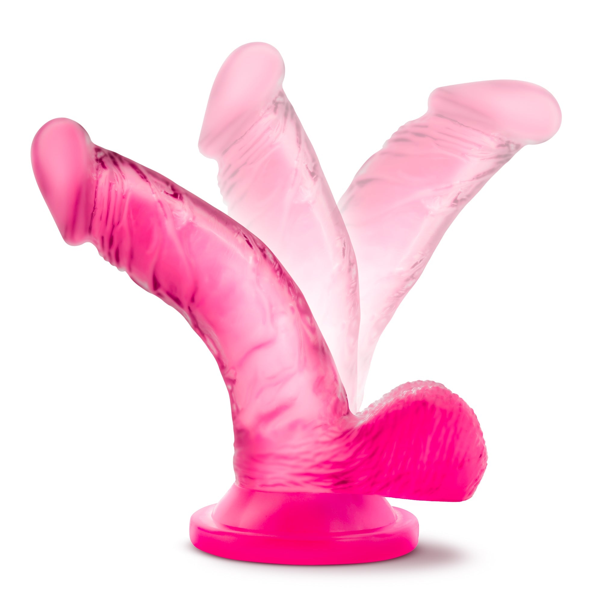Naturally Yours 4 Inch Mini Cock Suction Base Dildo Pink > Dildos > Slim Dildos - Tophatter Daily Deals