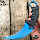7.5" CSGO Combat Knife Fixed Blade Hawkbill Neck Doppler NEW-GS143 Blue Fade CSGO - Tophatter Daily Deals