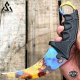 7.5" CSGO Combat Knife Fixed Blade Hawkbill Neck Doppler NEW-GS143 Case Hardened CSGO - Tophatter Daily Deals