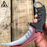 7.5" CSGO Combat Knife Fixed Blade Hawkbill Neck Doppler NEW-GS143 Red Autotronic CSGO - Tophatter Daily Deals