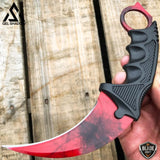 7.5" CSGO Combat Knife Fixed Blade Hawkbill Neck Doppler NEW-GS143 Red Ruby CSGO - Tophatter Daily Deals