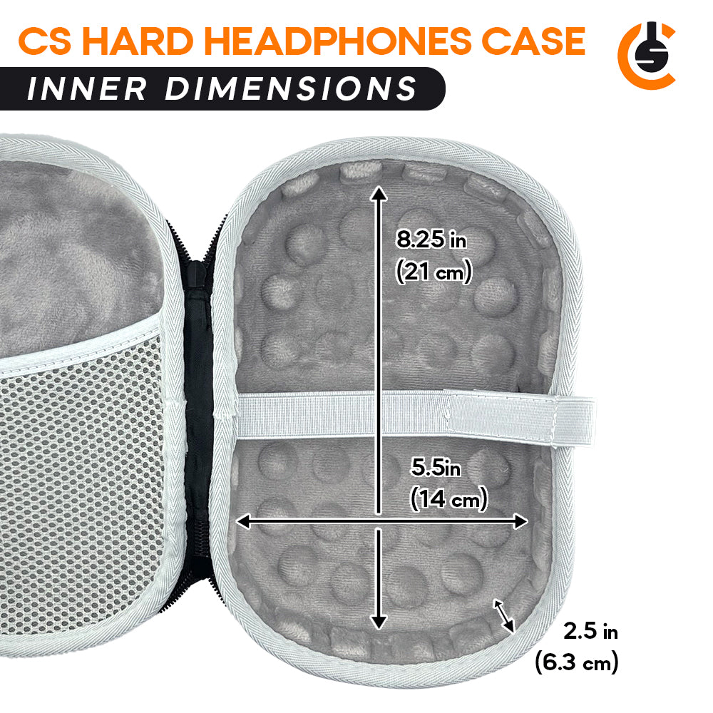 CentralSound EVA Hard Zippered Headphones Protective Carrying Case - Black Audio Accessories - Tophatter Daily Deals