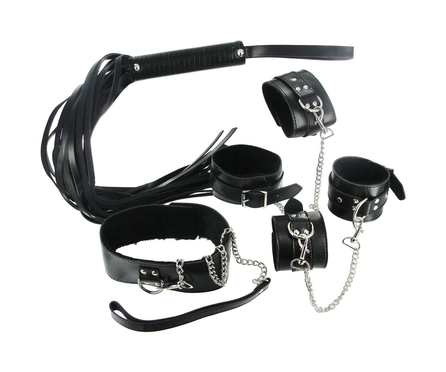 7 Pc Bondage Adventure Set with Adjustable Cuffs and Collar > Bondage Gear > Bondage Kits - Tophatter Daily Deals