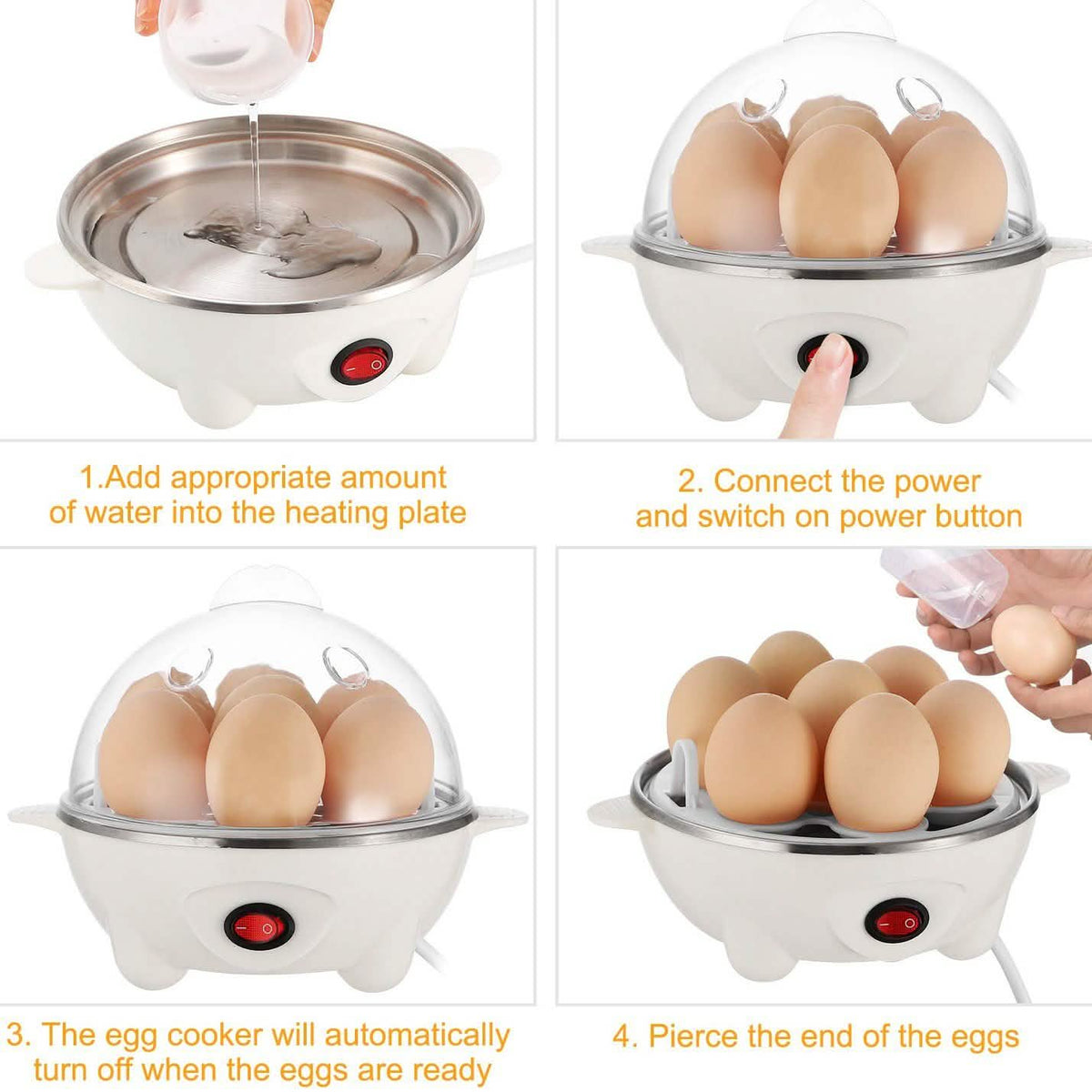 7 Capacity Electric Egg Cooker Kitchen Appliances - Tophatter Daily Deals