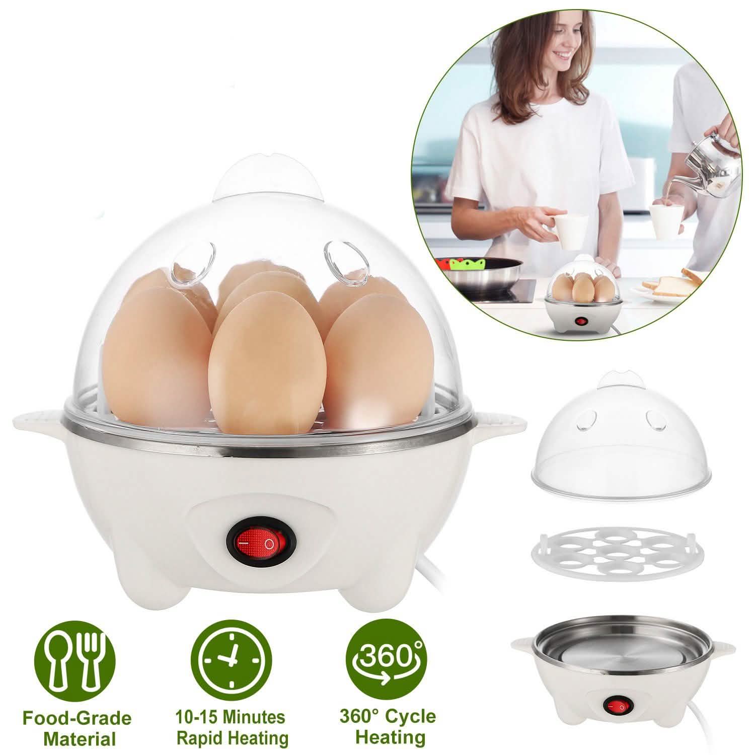 7 Capacity Electric Egg Cooker Kitchen Appliances - Tophatter Daily Deals