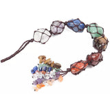 7 Chakra Gemstones Reiki Healing Crystals Tassel Wall Car Hanging Ornament Automotive - Tophatter Daily Deals
