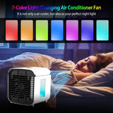 7-Color Change Portable Mini Air Conditioner Cooling Fan Household Appliances - Tophatter Daily Deals