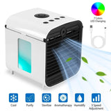 7-Color Change Portable Mini Air Conditioner Cooling Fan Household Appliances - Tophatter Daily Deals
