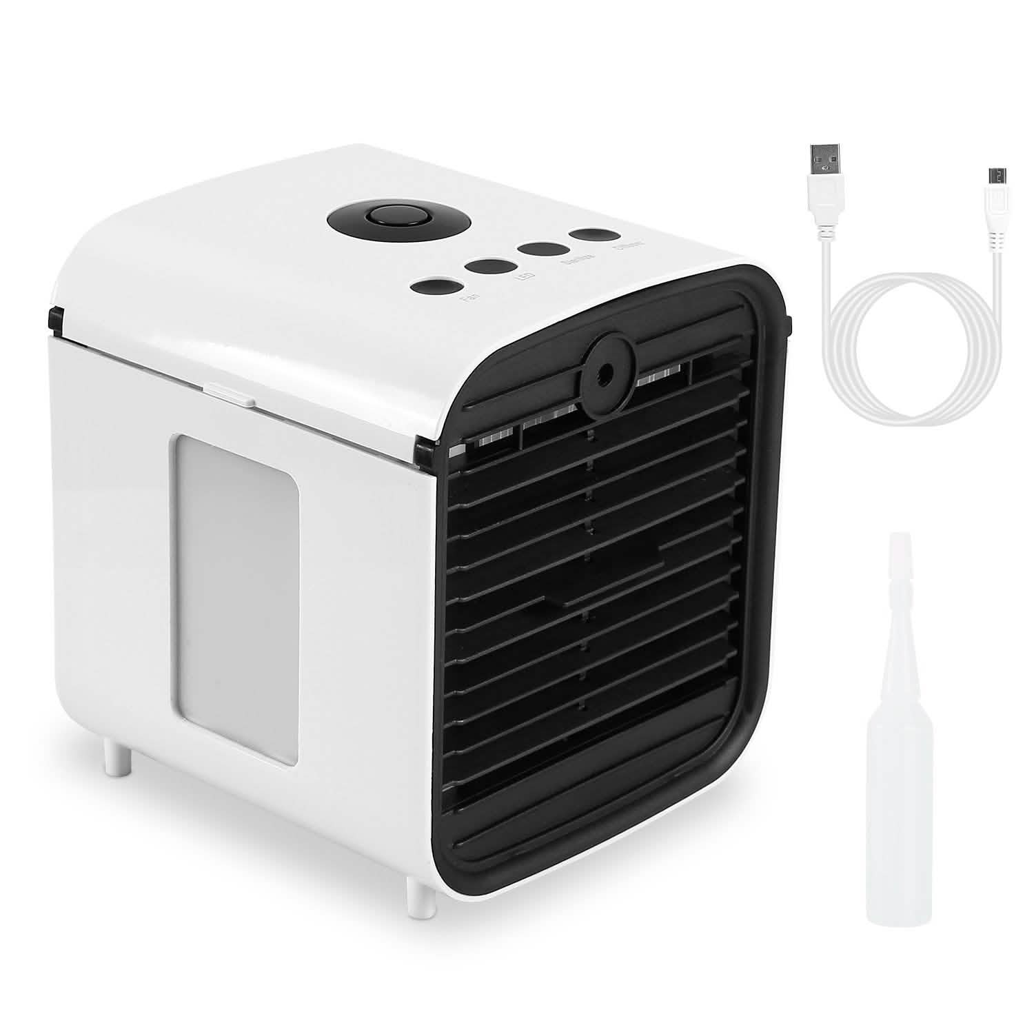7-Color Change Portable Mini Air Conditioner Cooling Fan Household Appliances - Tophatter Daily Deals