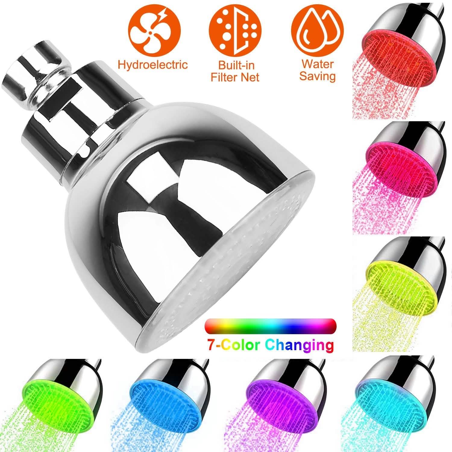 7 Color Changing LED Shower Head Bath - Tophatter Daily Deals