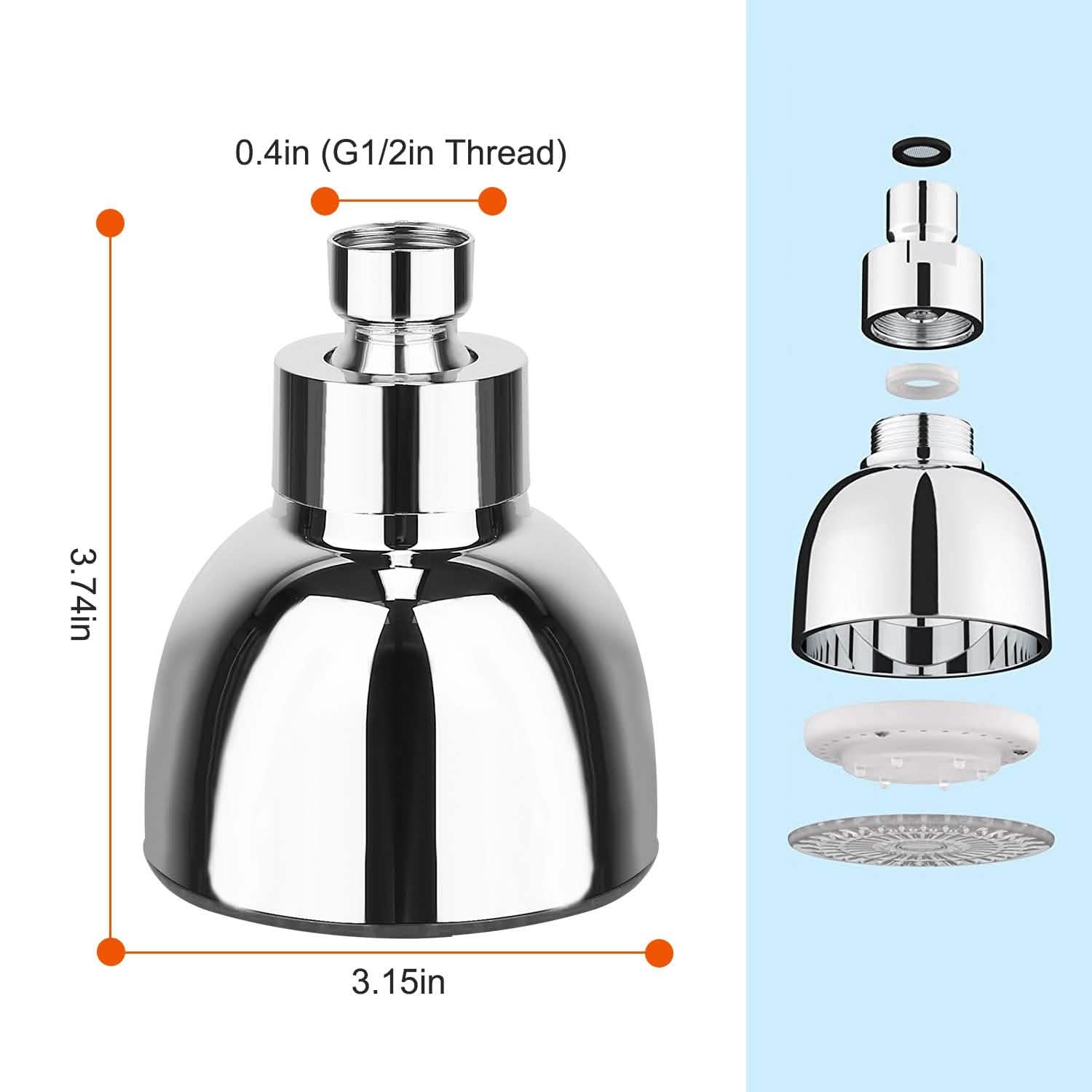 7 Color Changing LED Shower Head Bath - Tophatter Daily Deals