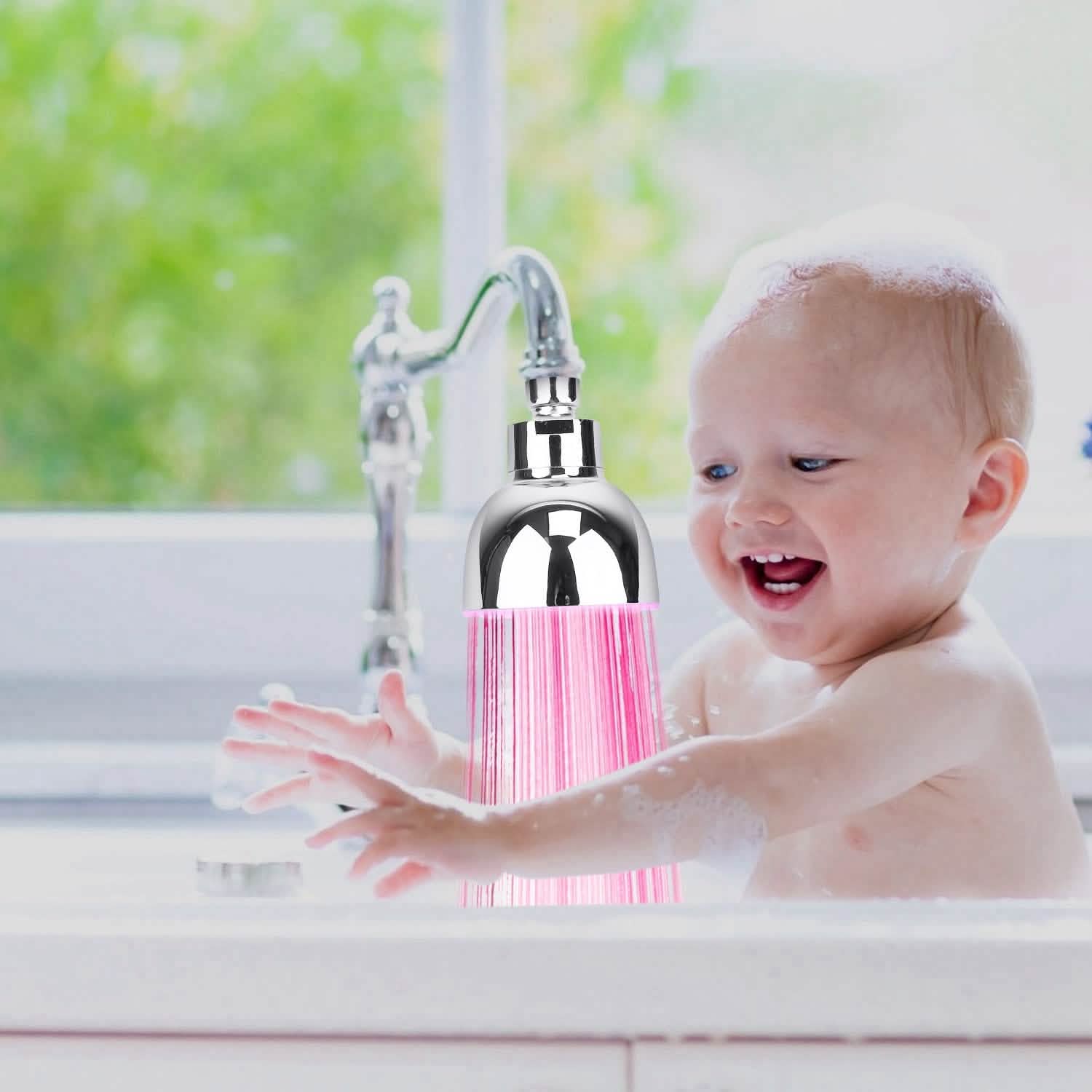 7 Color Changing LED Shower Head Bath - Tophatter Daily Deals