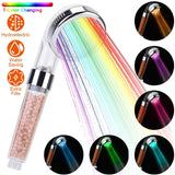 7 Color Changing Light Handheld Shower Head Bath - Tophatter Daily Deals