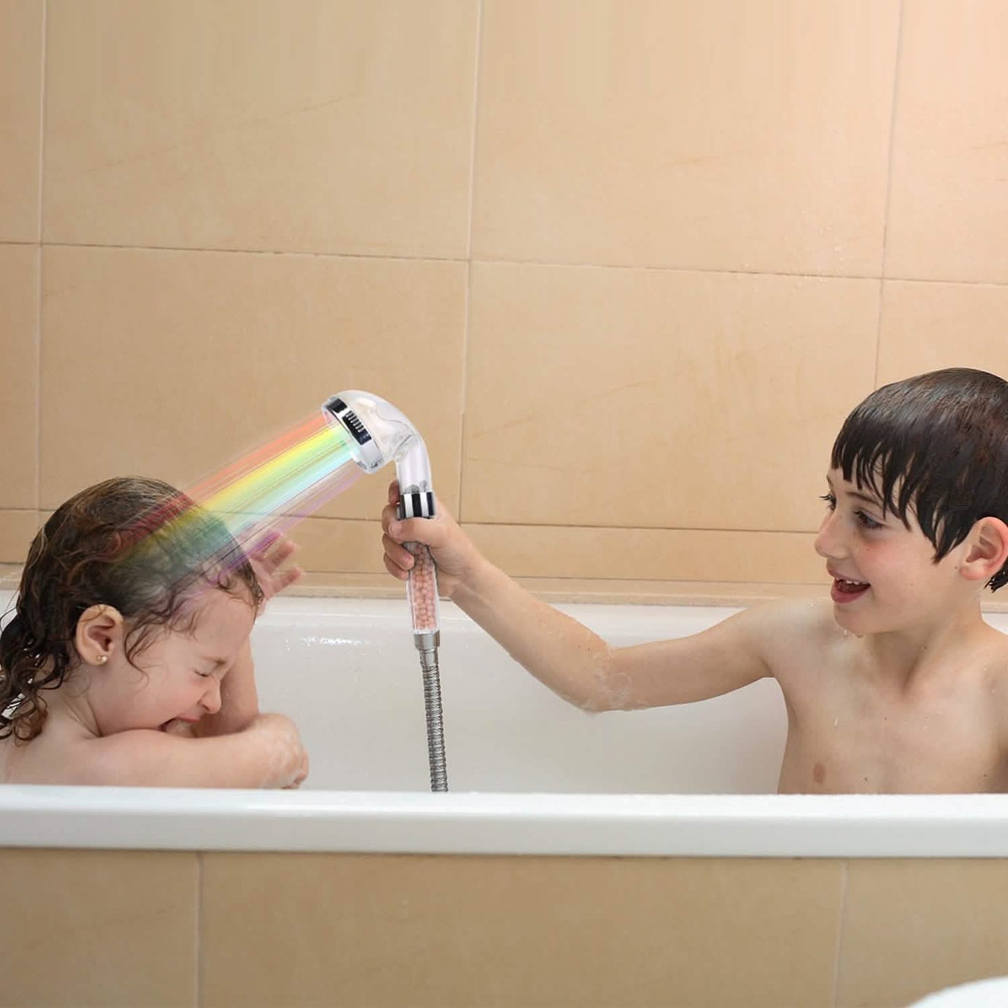 7 Color Changing Light Handheld Shower Head Bath - Tophatter Daily Deals