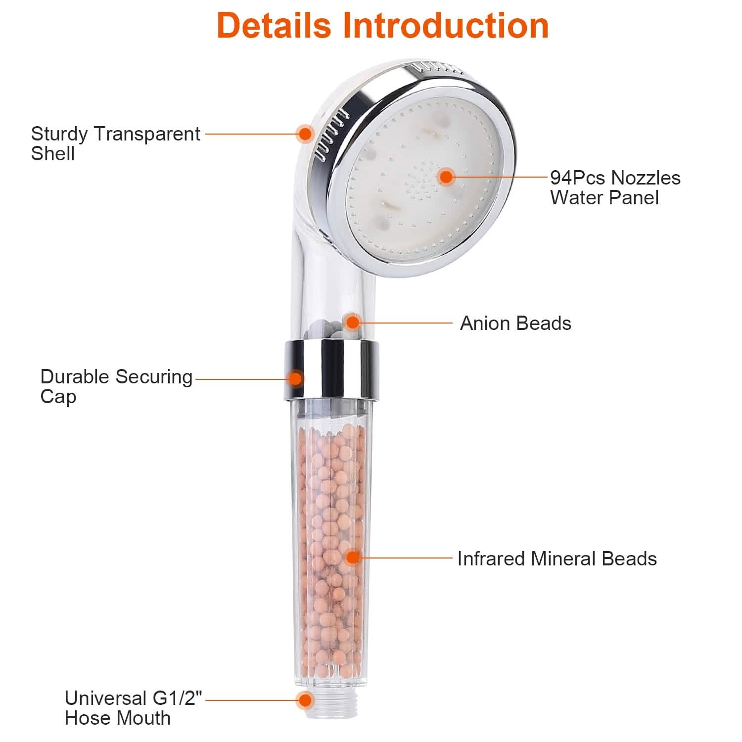 7 Color Changing Light Handheld Shower Head Bath - Tophatter Daily Deals