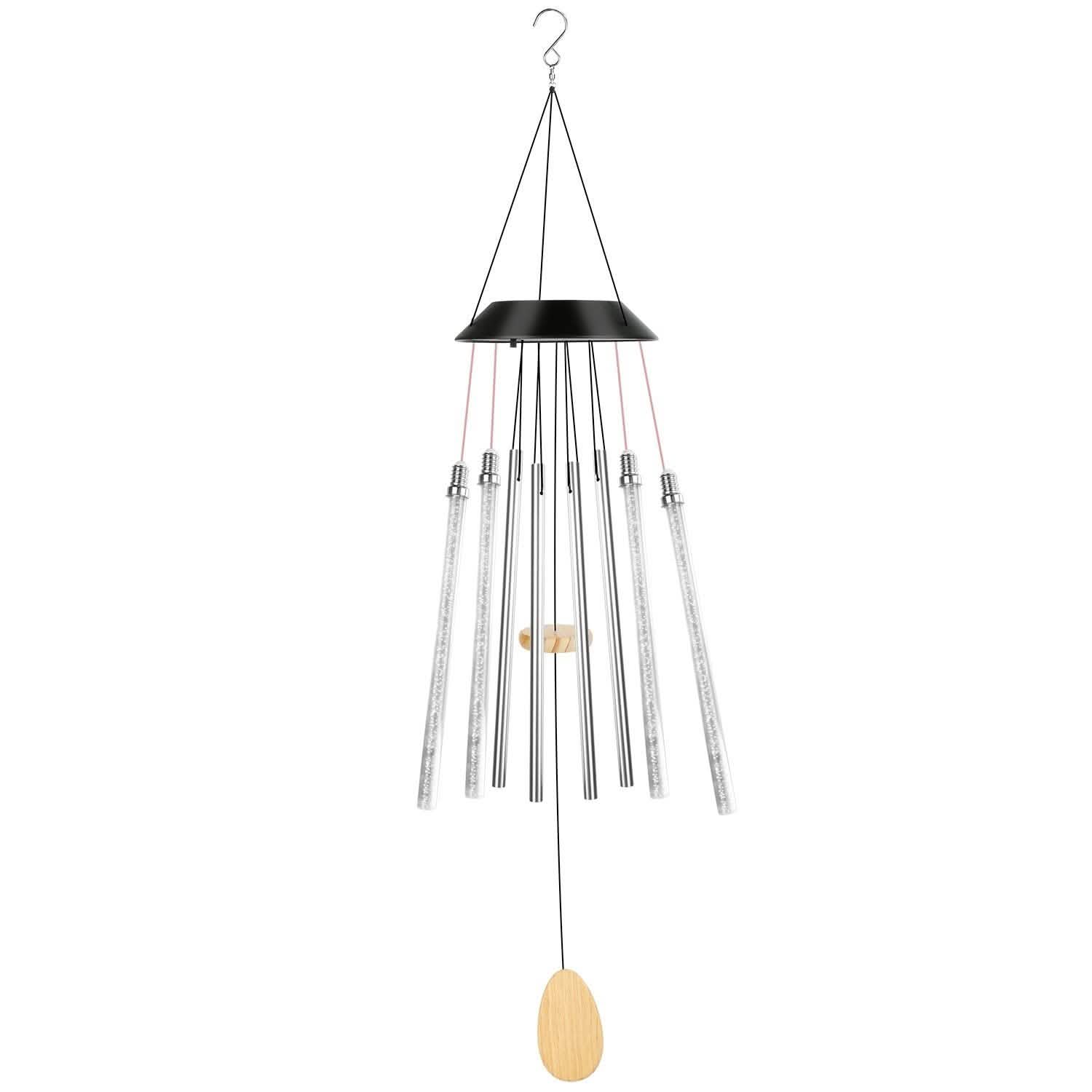 7 Color Changing Solar Wind Chime Lights Outdoor Lighting - Tophatter Daily Deals