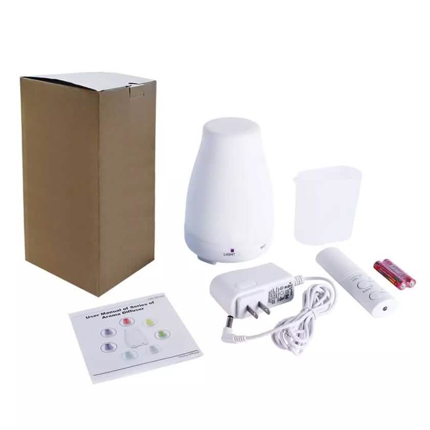 7 Color LED 200ML Ultrasonic Essential Oil Aroma Diffuser and Humidifier with Remote Health & Wellness - Tophatter Daily Deals