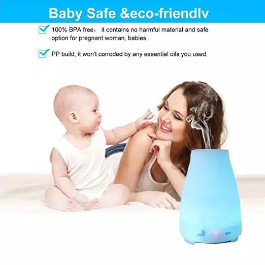 7 Color LED 200ML Ultrasonic Essential Oil Aroma Diffuser and Humidifier with Remote Health & Wellness - Tophatter Daily Deals