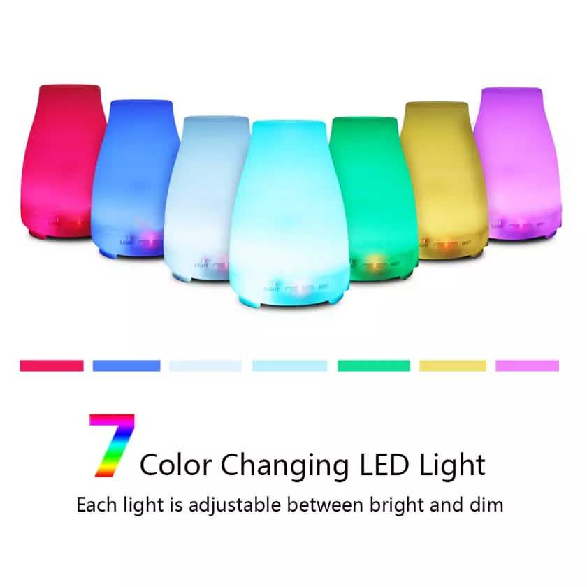 7 Color LED 200ML Ultrasonic Essential Oil Aroma Diffuser and Humidifier with Remote Health & Wellness - Tophatter Daily Deals