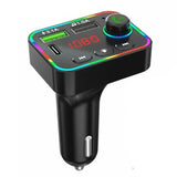 7 Color LED Backlit Light Bluetooth FM Transmitter and Dual USB Charger Automotive - Tophatter Daily Deals