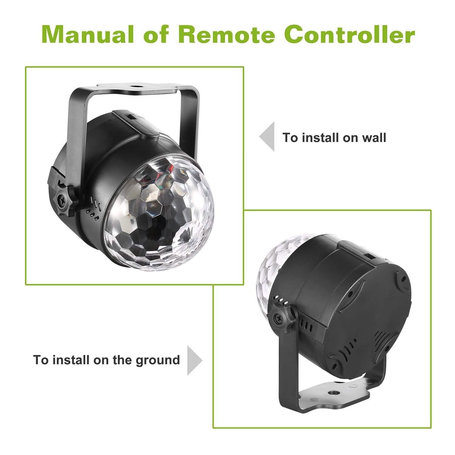 7 Colors Sound Activated Party Lights with Remote Control Indoor Lighting - Tophatter Daily Deals