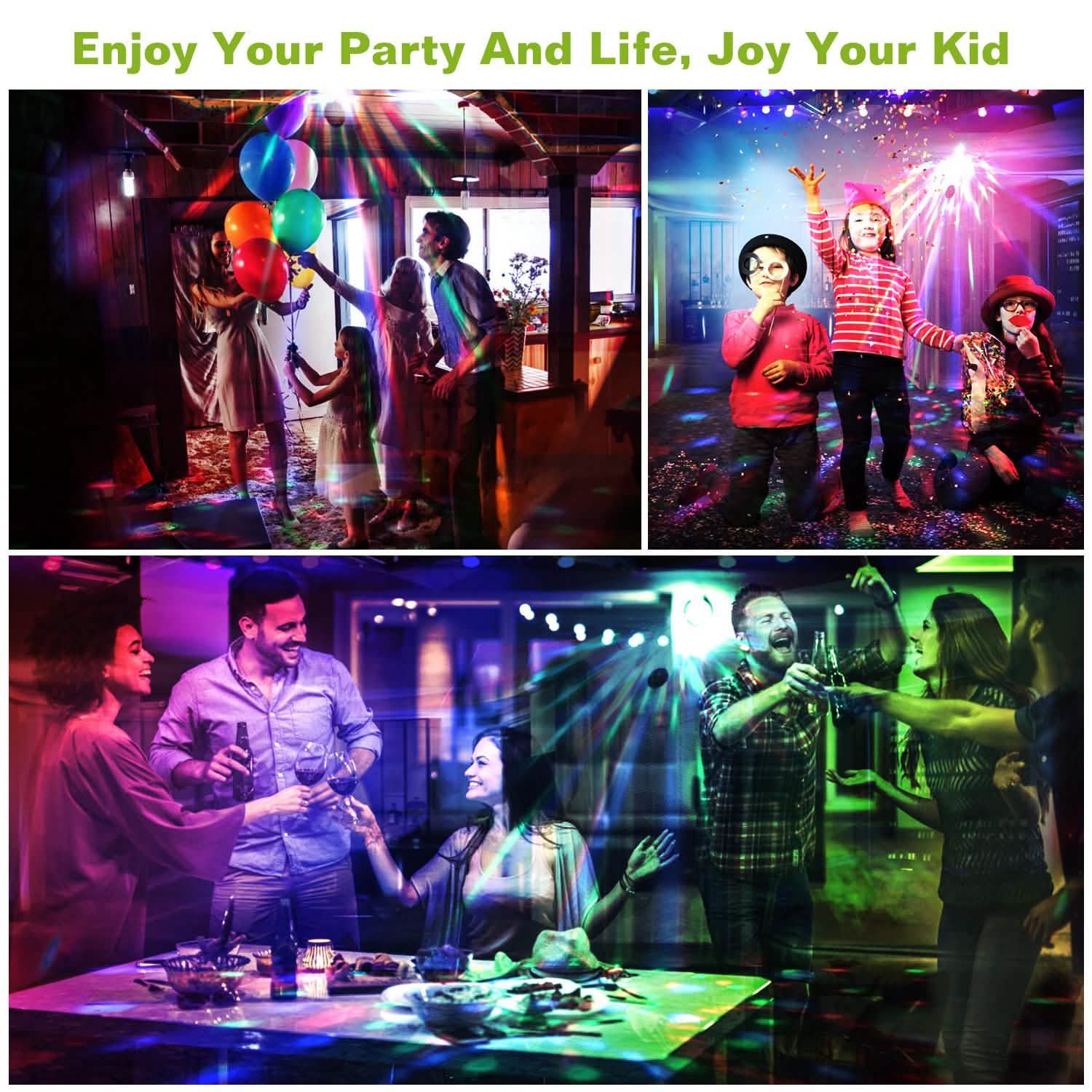 7 Colors Sound Activated Party Lights with Remote Control Indoor Lighting - Tophatter Daily Deals