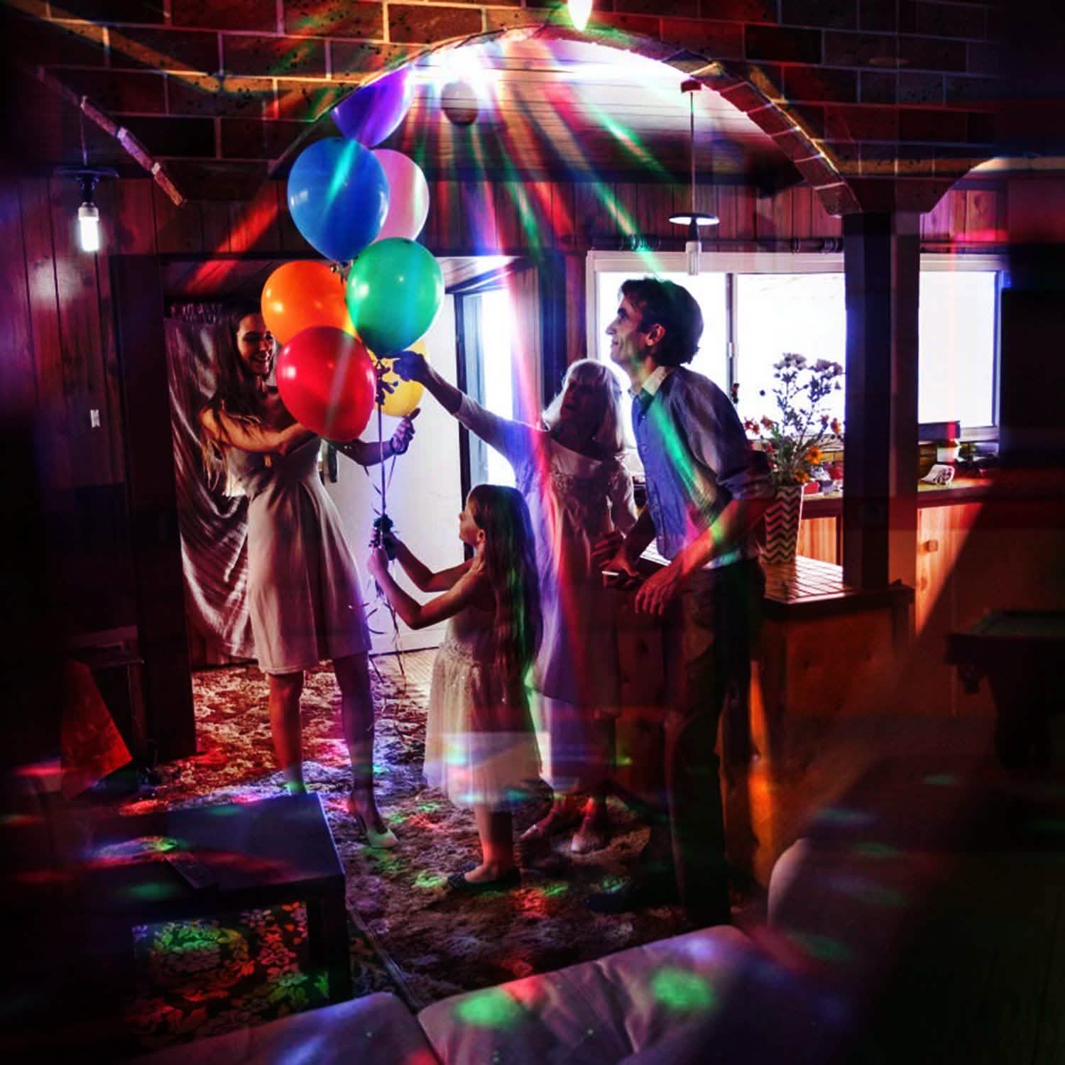 7 Colors Sound Activated Party Lights with Remote Control Indoor Lighting - Tophatter Daily Deals