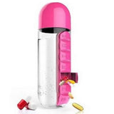 7-Day Pill Tablet Medicine Organizer Water Drink Bottle Holder Box Pink Health & Wellness - Tophatter Daily Deals