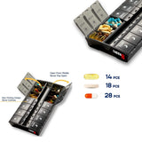 7-Day Push Button Pill, Medicine, Vitamin Organizer with AM/PM Large Compartments Health & Wellness - Tophatter Daily Deals