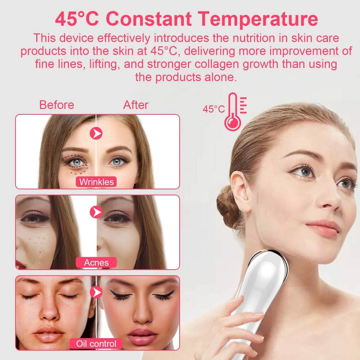 7-in-1 Facial Massager Ultrasonic High Frequency Face Lifting Machine Beauty & Personal Care - Tophatter Daily Deals