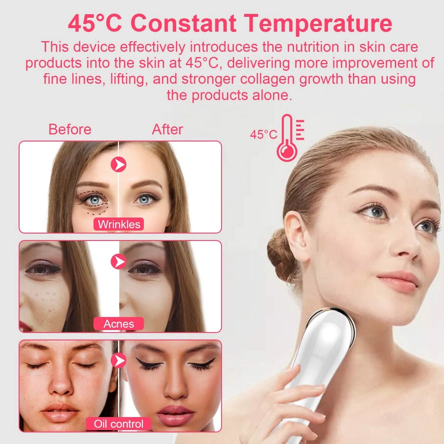 7-in-1 Facial Massager Ultrasonic High Frequency Face Lifting Machine Beauty & Personal Care - Tophatter Daily Deals