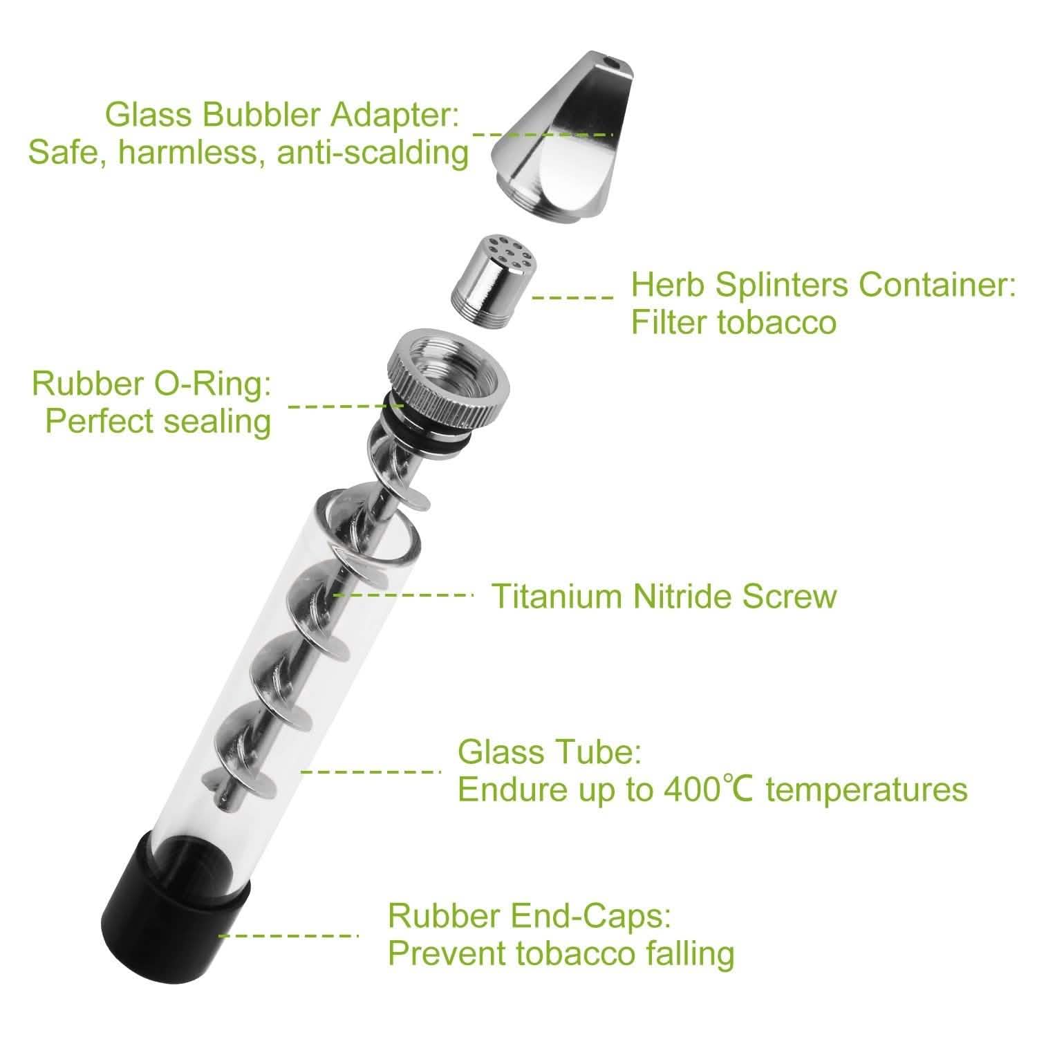 7-in-1 Grinder Blunt Kit with Smoking Metal Tip Cleaning Brush Everything Else - Tophatter Daily Deals