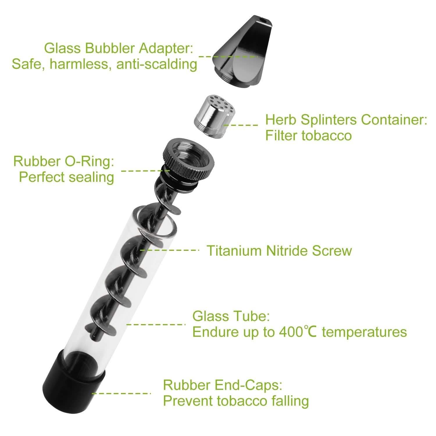 7-in-1 Grinder Blunt Kit with Smoking Metal Tip Cleaning Brush Everything Else - Tophatter Daily Deals