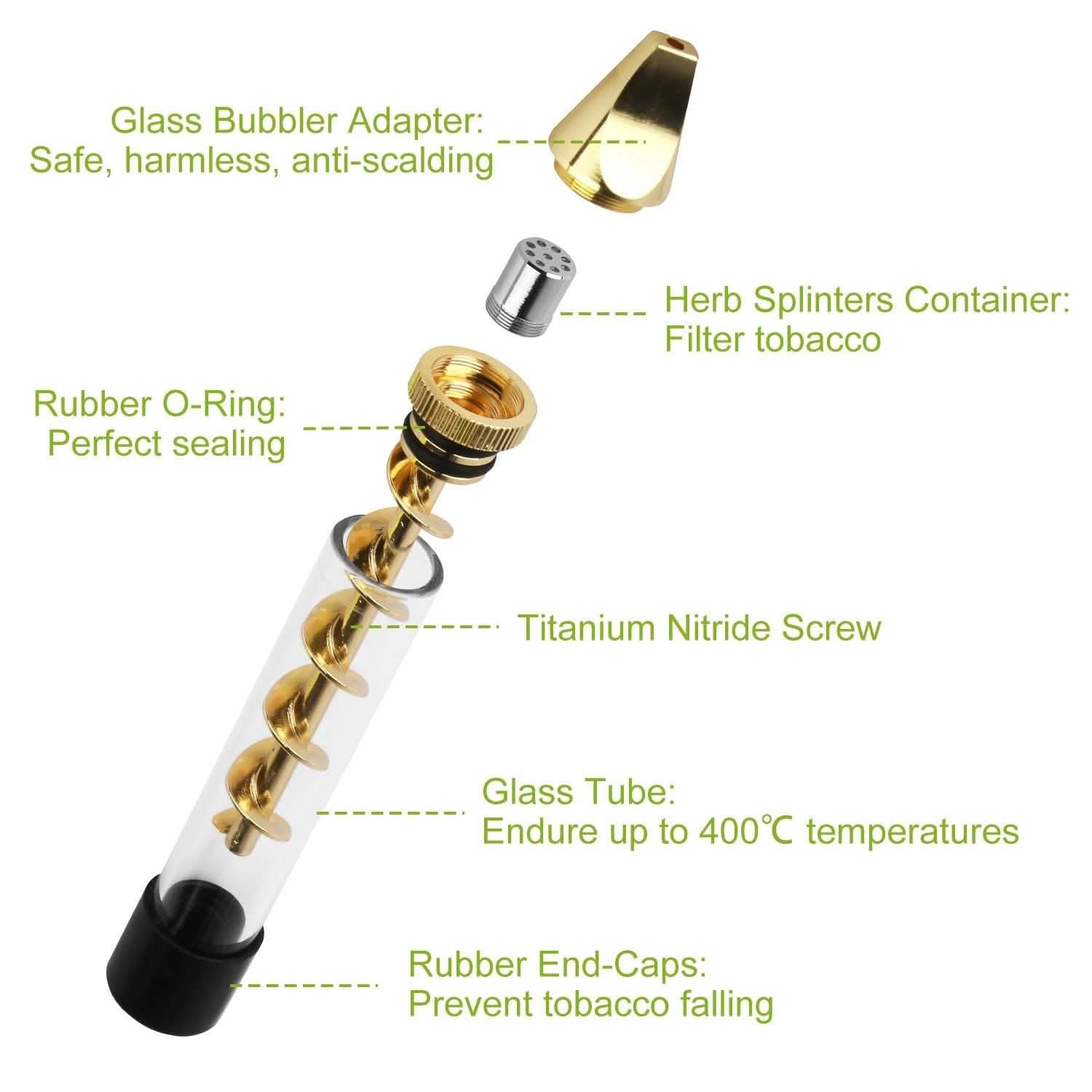 7-in-1 Grinder Blunt Kit with Smoking Metal Tip Cleaning Brush Everything Else - Tophatter Daily Deals