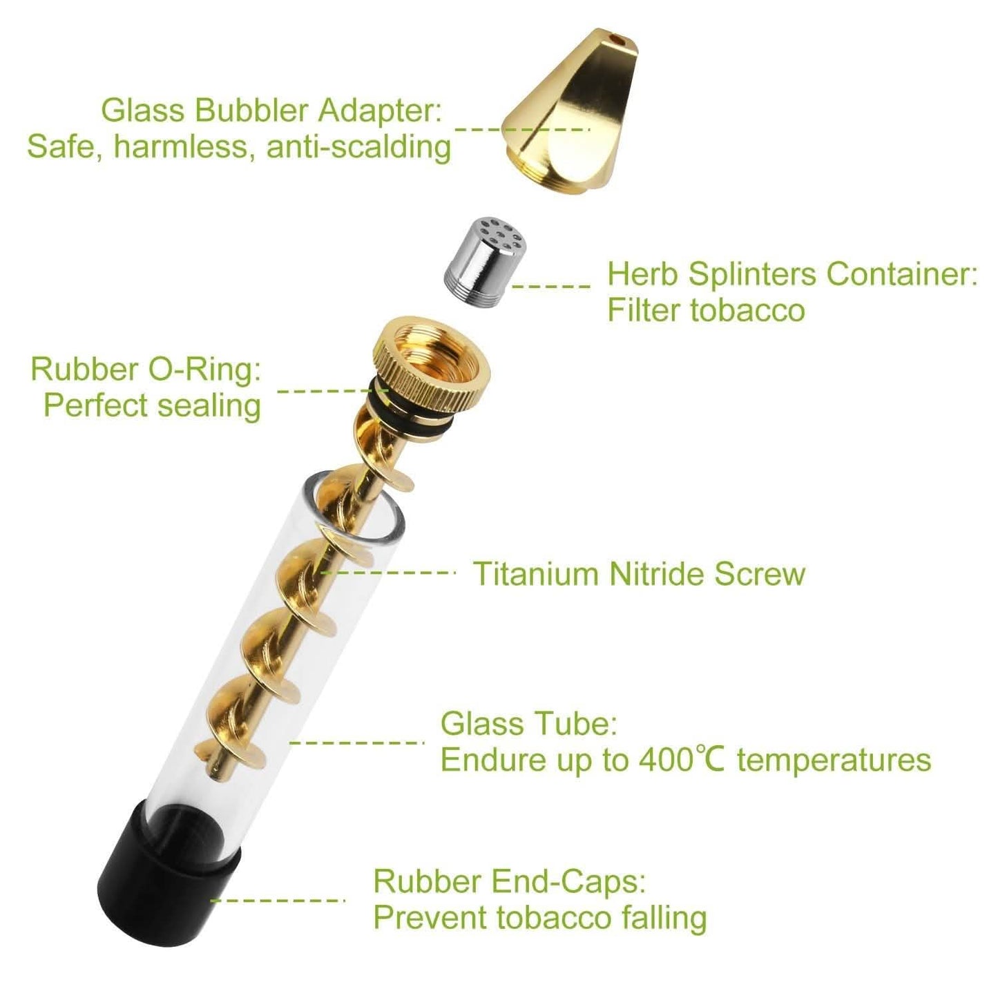 7-in-1 Grinder Blunt Kit with Smoking Metal Tip Cleaning Brush Everything Else - Tophatter Daily Deals