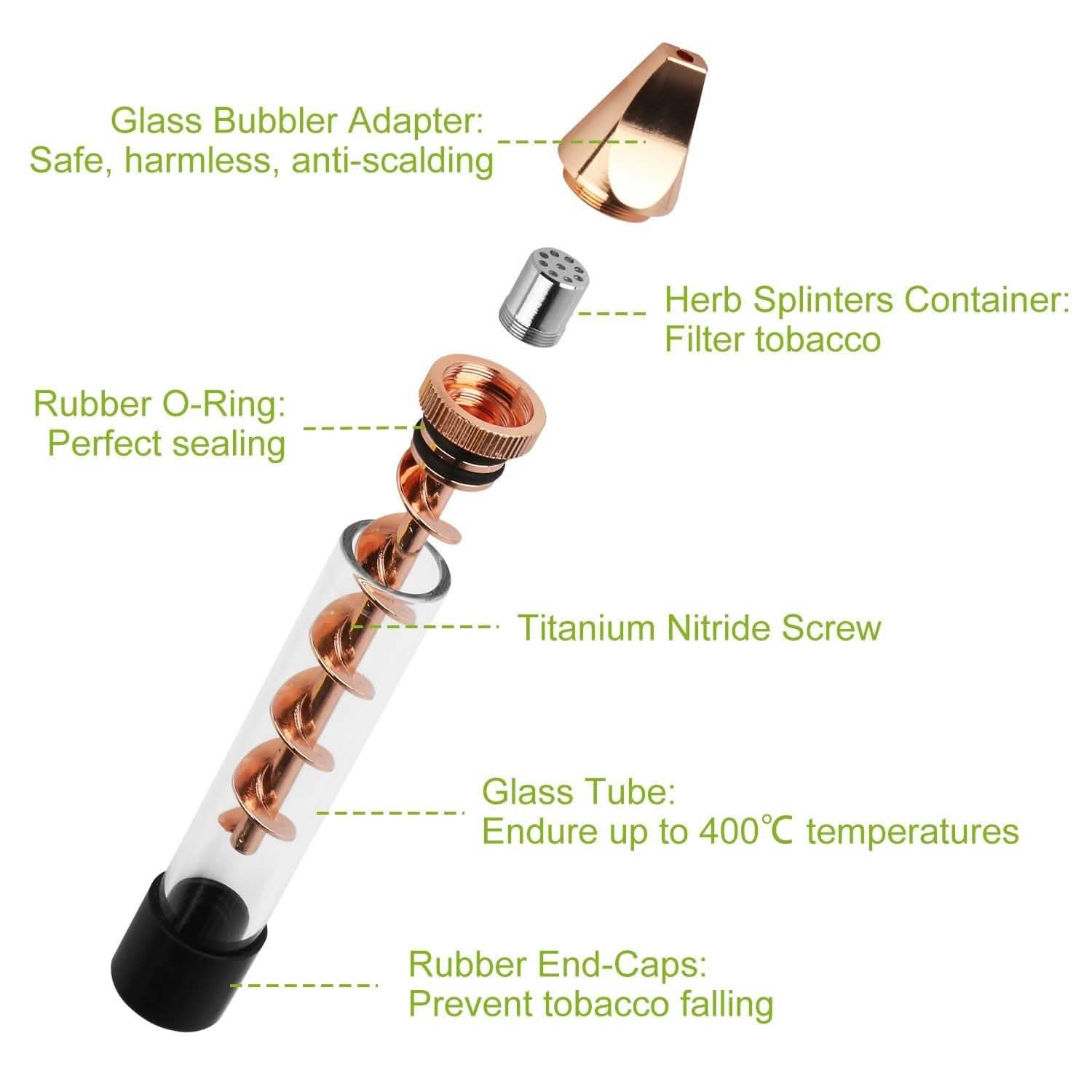 7-in-1 Grinder Blunt Kit with Smoking Metal Tip Cleaning Brush Everything Else - Tophatter Daily Deals