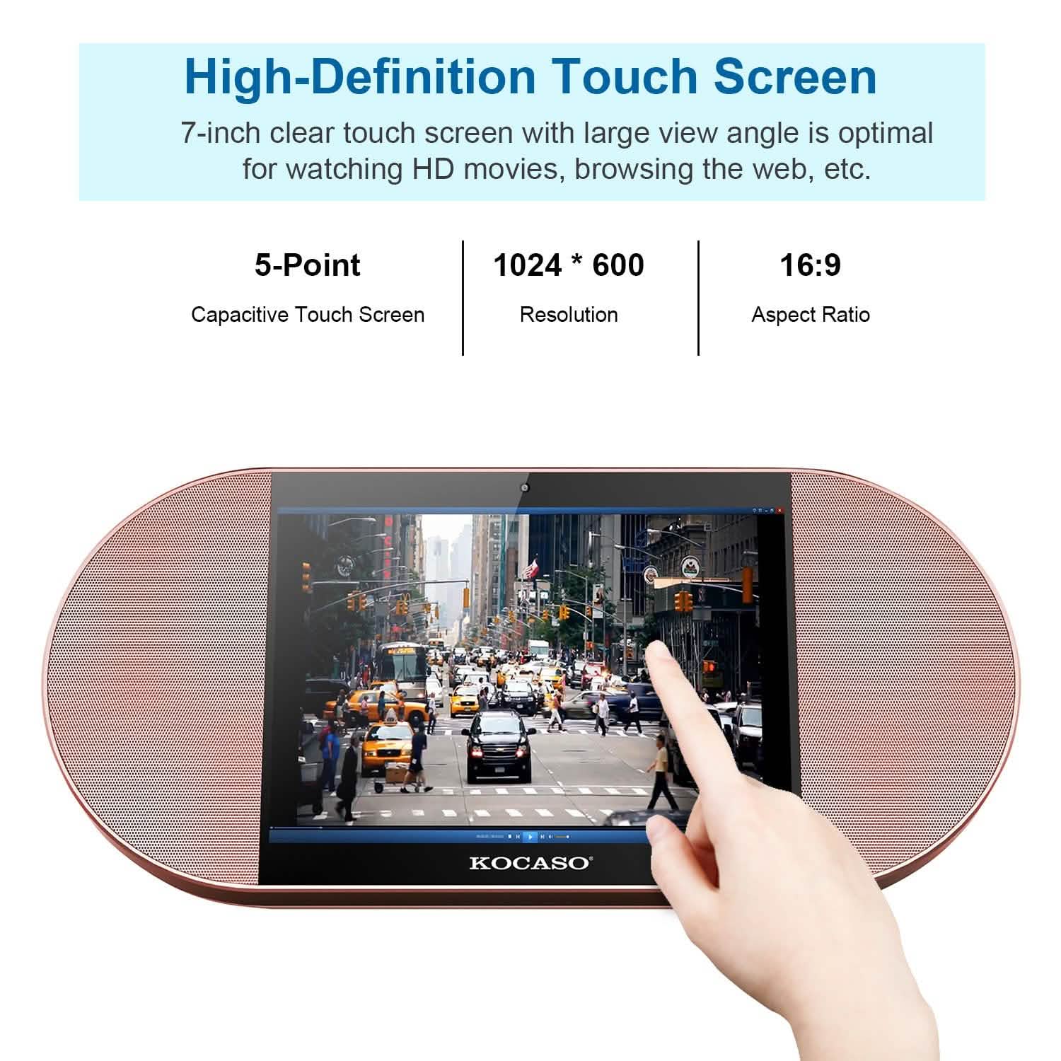 7-Inch Touch Screen Android Tablet PC with Wireless Speaker Tablets - Tophatter Daily Deals