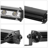 7" LED Light Bar Single Row Offroad Spot Lights Automotive - Tophatter Daily Deals