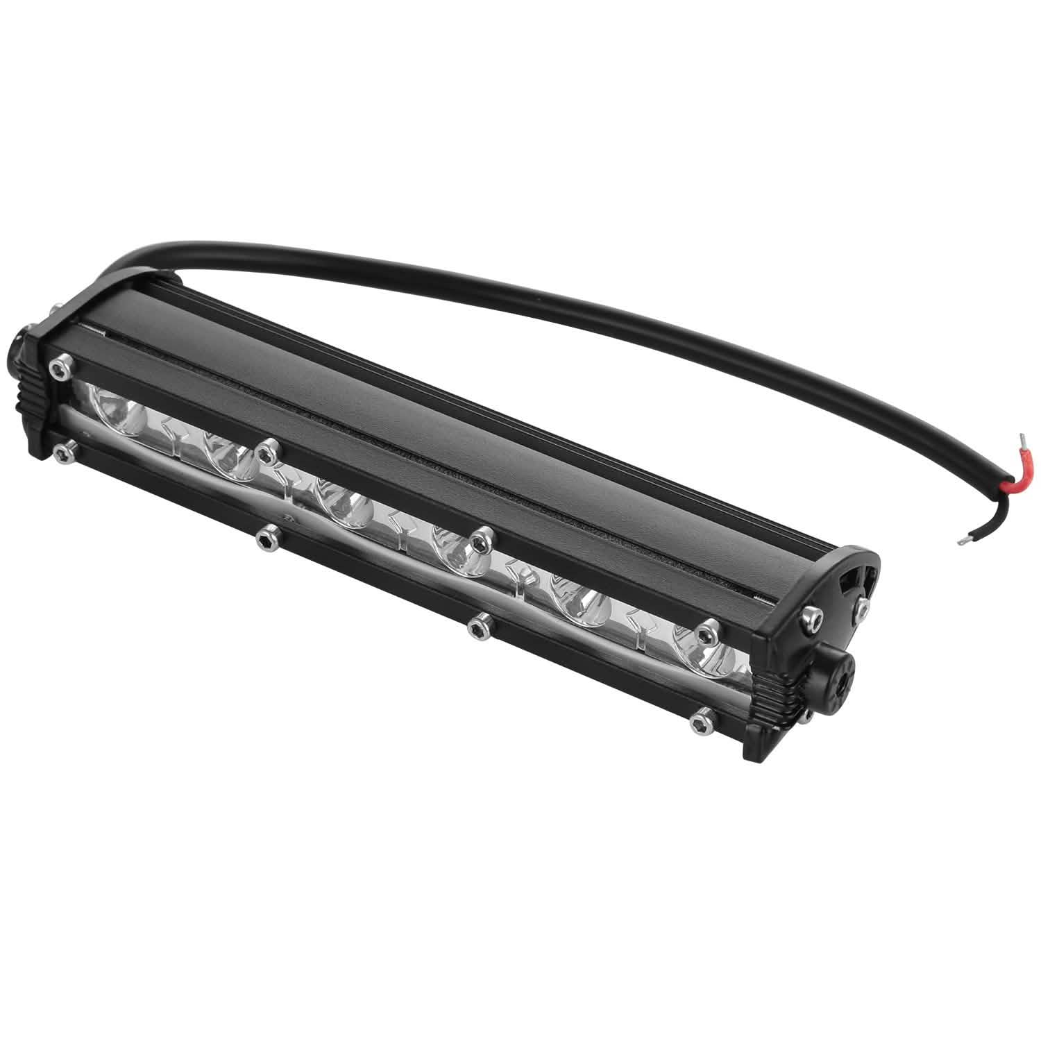 7" LED Light Bar Single Row Offroad Spot Lights Automotive - Tophatter Daily Deals