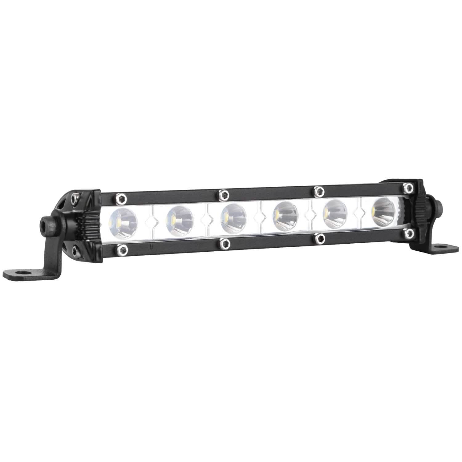 7" LED Light Bar Single Row Offroad Spot Lights Automotive - Tophatter Daily Deals